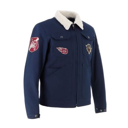 Blouson Moto Helstons VON DUTCH - WISCONSIN - Bleu