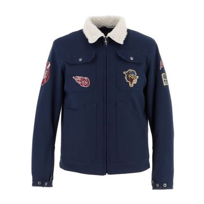Blouson Moto Helstons VON DUTCH - WISCONSIN - Bleu