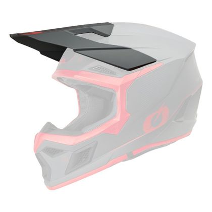 Visière TT O'Neal 3SRS E-STROKE - Gris / Rouge