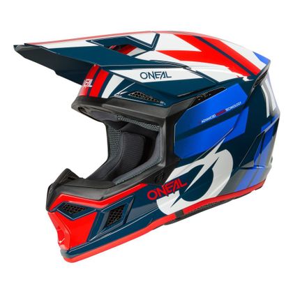 Casque cross O'Neal 3SRS - RIDE 2025 - Bleu / Blanc