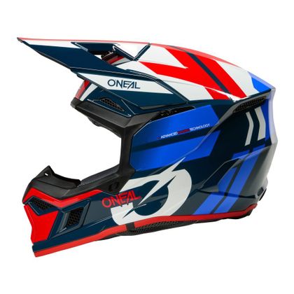 Casque cross O'Neal 3SRS - RIDE 2025 - Bleu / Blanc