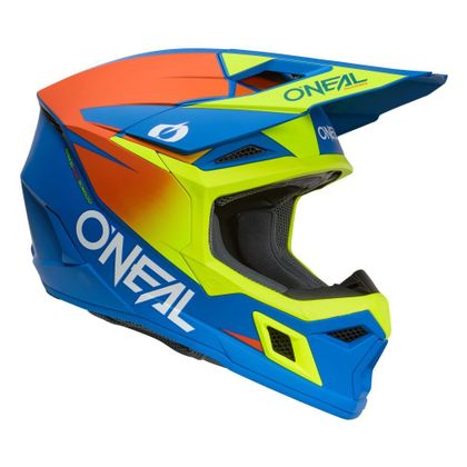 Casque cross O'Neal 3SRS - SOLID 2025 - Bleu / Jaune