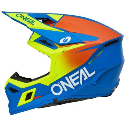 Casque cross O'Neal 3SRS - SOLID 2025 - Bleu / Jaune