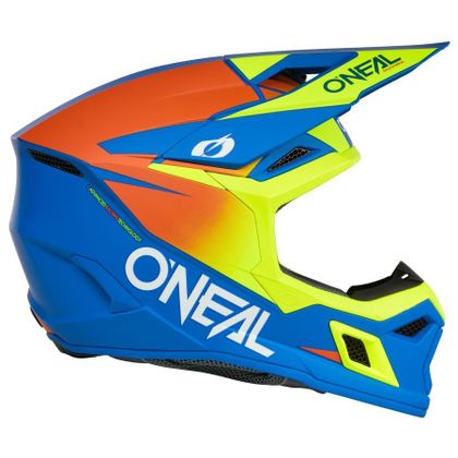 Casque cross O'Neal 3SRS - SOLID 2025 - Bleu / Jaune