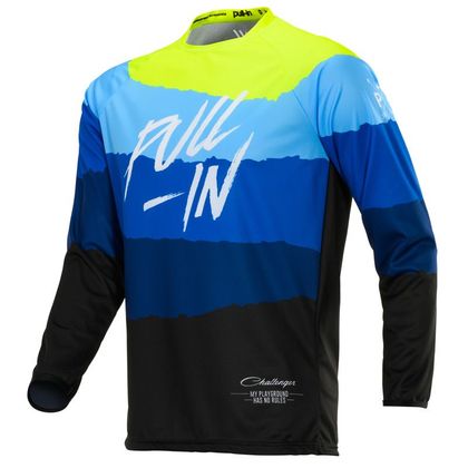 Camiseta de motocross Pull-in CHALLENGER ORIGINAL TONE BLUE NEON YELLOW 2020 Ref : PUL0312 