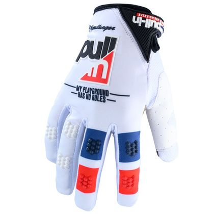 Guantes de motocross Pull-in CHALLENGER WHITE BLUE RED 2020 Ref : PUL0343 