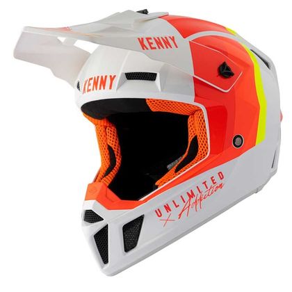 Casco de motocross Kenny PERFORMANCE - GRAPHIC - WHITE RED ORANGE 2021 Ref : KE1320 