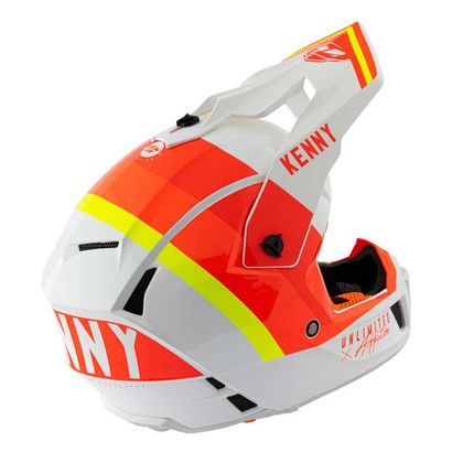 Casco de motocross Kenny PERFORMANCE - GRAPHIC - WHITE RED ORANGE 2021