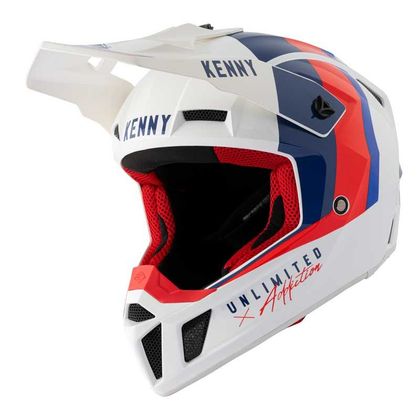Casco de motocross Kenny PERFORMANCE - GRAPHIC - WHITE BLUE RED 2021 Ref : KE1316 