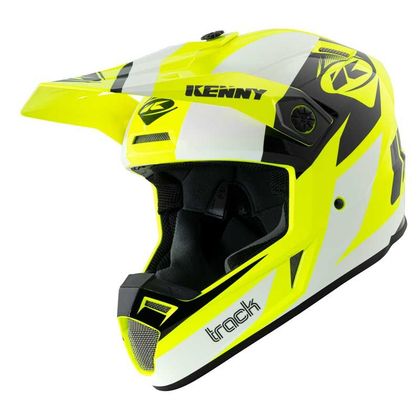 Casco de motocross Kenny TRACK - GRAPHIC - WHITE NEON YELLOW 2021
