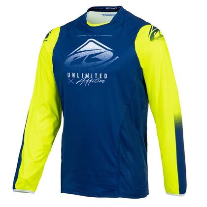 Camiseta de motocross Kenny TITANIUM - NAVY NEON YELLOW 2021 - Azul / Amarillo Ref : KE1355 