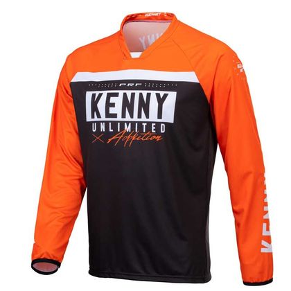 Camiseta de motocross Kenny PERFORMANCE - SOLID - BLACK 2021 - Negro / Naranja Ref : KE1364 