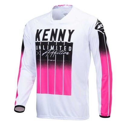 Camiseta de motocross Kenny PERFORMANCE - STRIPES - BLACK PINK 2021 - Negro / Rosa Ref : KE1365 