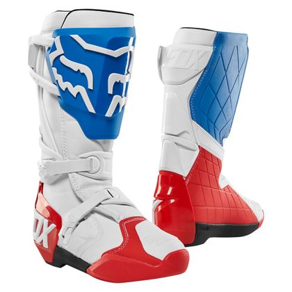 Bottes cross Fox 180 - LIMITED EDITION - WHITE RED BLUE 2018 Ref : FX2042 