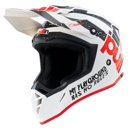 Casque cross Pull-in TRASH WHITE BLACK RED 2021 Ref : PUL0355 