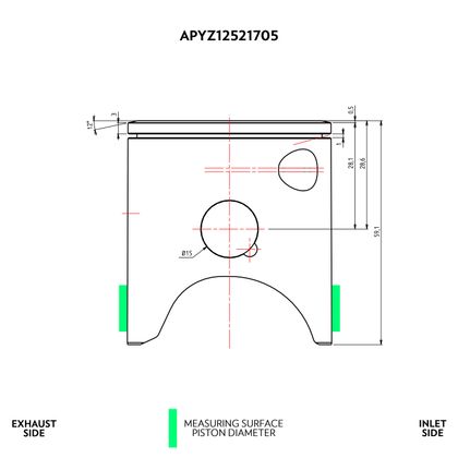 Kit piston VHM Ø53.94