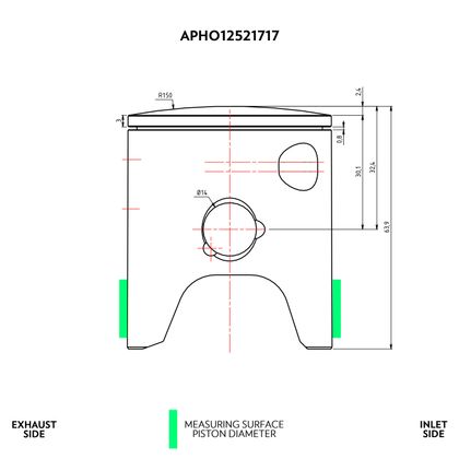 Kit piston VHM Ø53.94