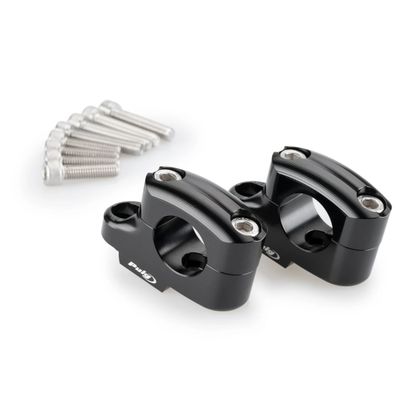Puig 25mm high 29mm diameter Universal Handlebar clamp - Black