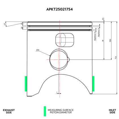 Kit piston VHM Ø66.35