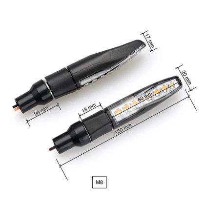 Puig MOD. RUGGED HOMOL Richtingaanwijzer Universeel - Zwart