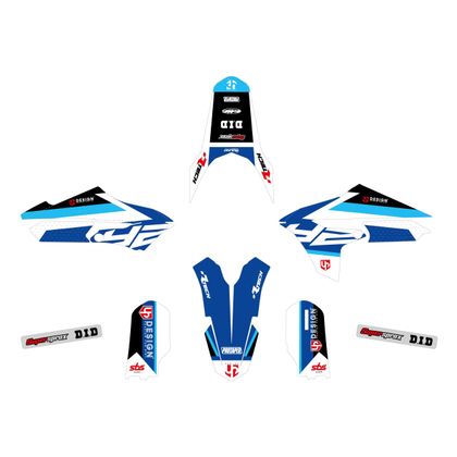 Kit déco UP Design ROUND - Bleu Ref : UPD0253 / 2199436001L YAMAHA 65 YZ 65 - 2018 - 2024