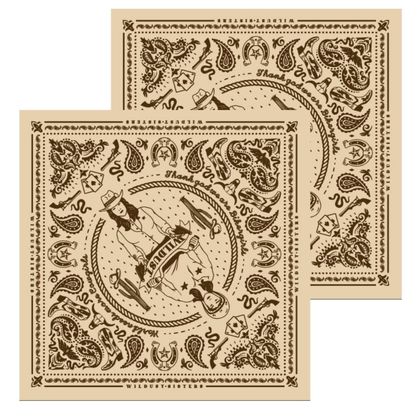 Wildust BEST IN THE WEST Bandana - Weiß / Braun