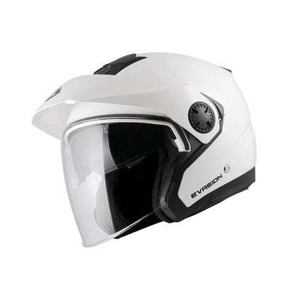 Casque jet Kenny EVASION - SOLID - Blanc / Noir Ref : KE1731 