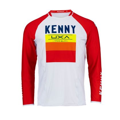Camiseta de motocross Kenny TITANIUM RED WHITE 2022 - Blanco / Rojo Ref : KE1620 