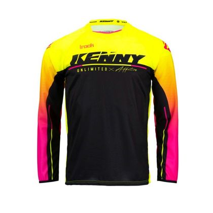 Camiseta de motocross Kenny TRACK FOCUS NEON YELLOW ENFANT - Amarillo / Negro Ref : KE1684 