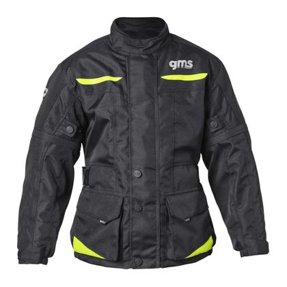 Veste Moto GMS GEAR WATERPROOF JUNIOR - Noir / Jaune Ref : GMS0101 