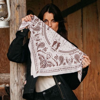 Wildust BEST IN THE WEST Bandana - Weiß / Braun Ref : WILD0039 / MSAW241 