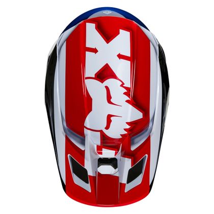 Casco de motocross Fox V2 - HAYL - BLUE RED 2020