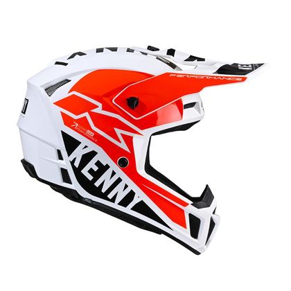 Casco de motocross Kenny PERFORMANCE - GRAPHIC 2024 - Blanco / Rojo