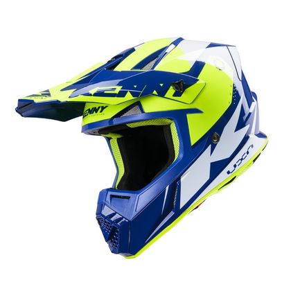 Casco de motocross Kenny TRACK - GRAPHIC 2024 - Azul / Blanco Ref : KE1818 