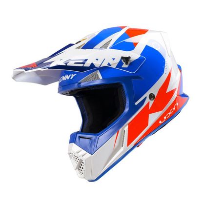 Casco de motocross Kenny TRACK - GRAPHIC 2024 - Azul / Blanco Ref : KE1818-C60262 