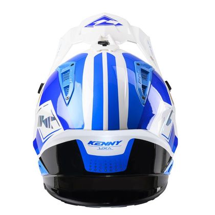 Casco de motocross Kenny TITANIUM - GRAPHIC 2024 - Blanco / Azul