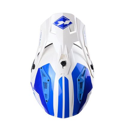 Casco de motocross Kenny TITANIUM - GRAPHIC 2024 - Blanco / Azul
