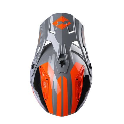Casco de motocross Kenny TITANIUM - GRAPHIC 2024 - Gris / Naranja