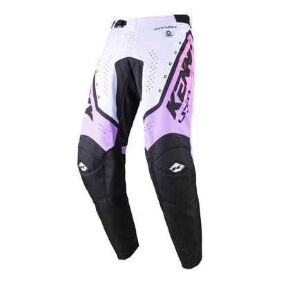 Pantalón de motocross Kenny TRACK - FOCUS 2024 - Blanco / Rosa Ref : KE1843-C53697 
