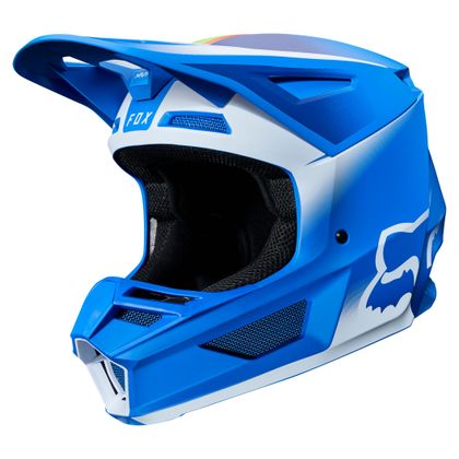 Casco de motocross Fox V2 - VLAR - BLUE 2020 Ref : FX2458 
