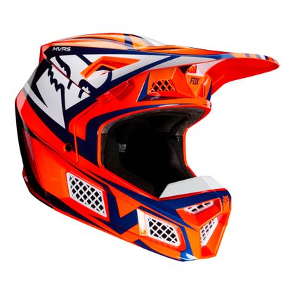 Casco de motocross Fox V3 - IDOL - ORANGE BLUE 2020 Ref : FX2451 