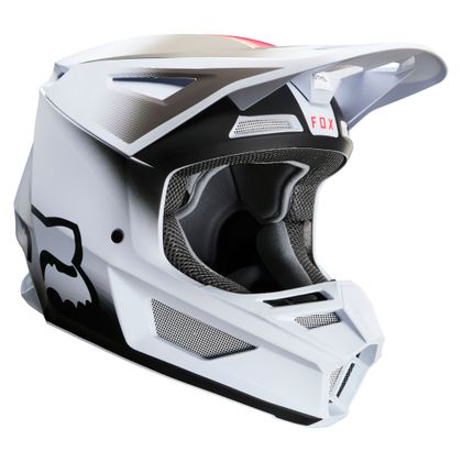 Casco de motocross Fox YOUTH V2 - VLAR - WHITE Ref : FX2668 