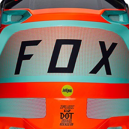 Casco de motocross Fox V2 VOKE - AQUA - GLOSSY 2021