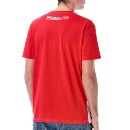 T-Shirt manches courtes Kenny DUCATI CORSE - Blanc / Rouge
