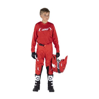 Tenue cross Leatt 3.5 RIDE KIT MAILLOT+PANTALON JUNIOR 2026 - Rouge / Blanc
