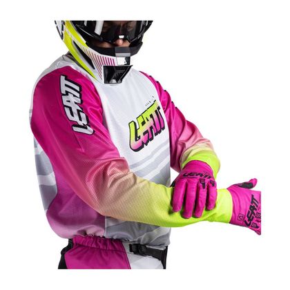 Tenue cross Leatt 3.5 RIDE KIT V26 MAILLOT+PANTALON 2026 - Blanc / Rose