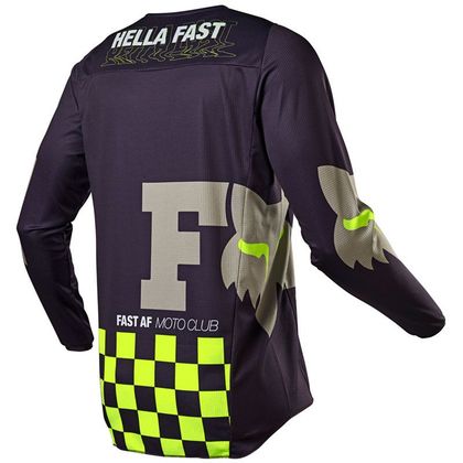 Camiseta de motocross Fox 180 - ILLMATIK - DARK PURPLE SAND 2021 - Beige / Violeta