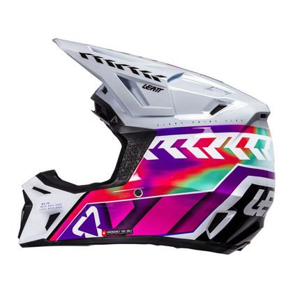 Leatt 8.5 with mask 2026 Cross helmet - White / Pink