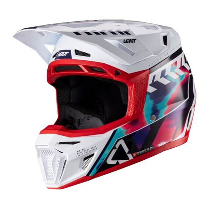 Leatt 8.5 with mask 2026 Cross helmet - Red / Blue