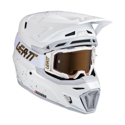 Leatt 8.5 with mask 2026 Cross helmet - White / Yellow Ref : LB1035 
